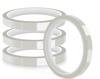 4 Rolls HEAT RESISTANT Tape Sublimation Press Transfer SUBLITAPE 10mm x 33m Clear