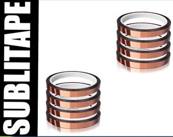 Sublimation Heat Tape | High Temperature Resistant, Brown (8 Rolls)