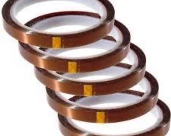 Sublimation Heat Tape | High Temperature PET Tape, 5 Rolls
