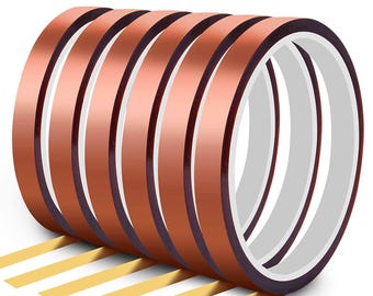 Sublimation Heat Tape | High Temperature Resistant PET Tape, 6 Rolls