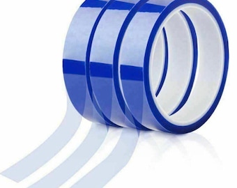 3 Rolls HEAT RESISTANT Tape Sublimation Press Transfer SUBLITAPE 20mm x 33m Blue