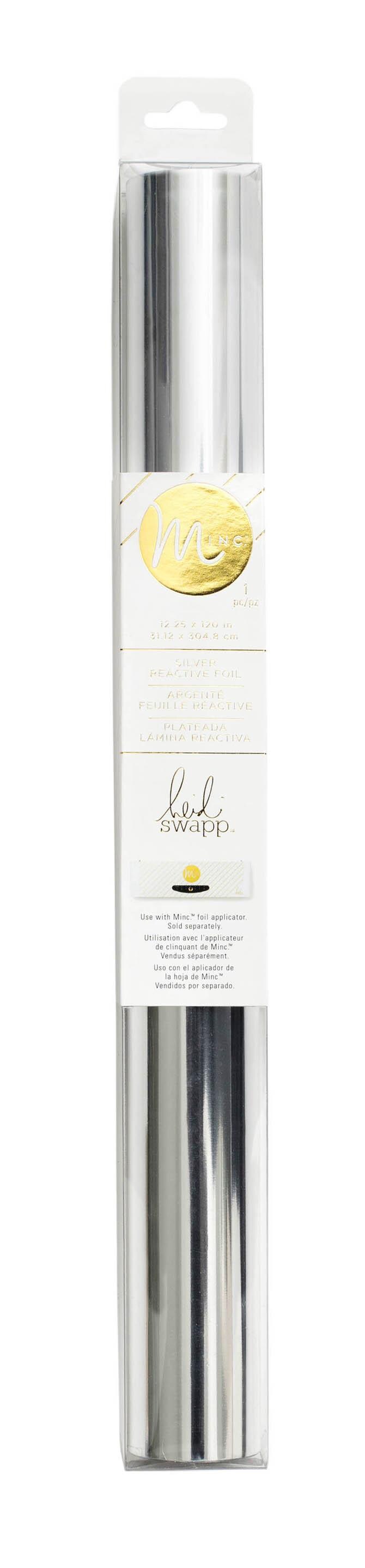 American Crafts Heidi Swapp FOIL 369976 Minc Reactive Foil 12.25"- Silver 10' Roll