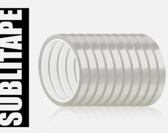 10 Rolls HEAT RESISTANT Tape Sublimation Press Transfer SUBLITAPE 10mm x 33m Clear