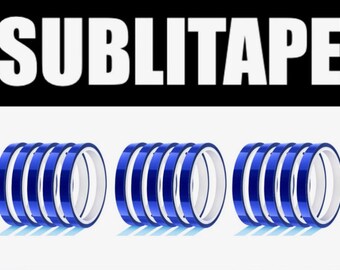 15 Rolls HEAT RESISTANT Tape Sublimation Press Transfer SUBLITAPE 4mm x 33m Blue