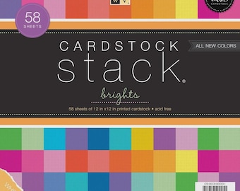 American Crafts SStacks - DCWV - 12" x 12" - BRIGHTS (58 Sheets) CS-003-00001