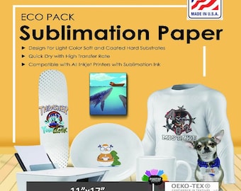 Sublimation Paper 11x17" - Inkjet Heat Transfer - 100 Sheets