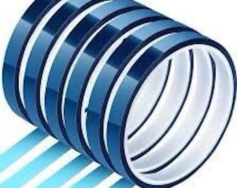 6 Rolls HEAT RESISTANT Tape Sublimation Press Transfer SUBLITAPE 4mm x 33m Blue
