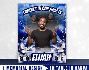 Blue Memorial Design Keepsake, Memorial Gift, Remembrance T-shirts, Sympathy Gift, Memorial Decor, Cherished Memories
