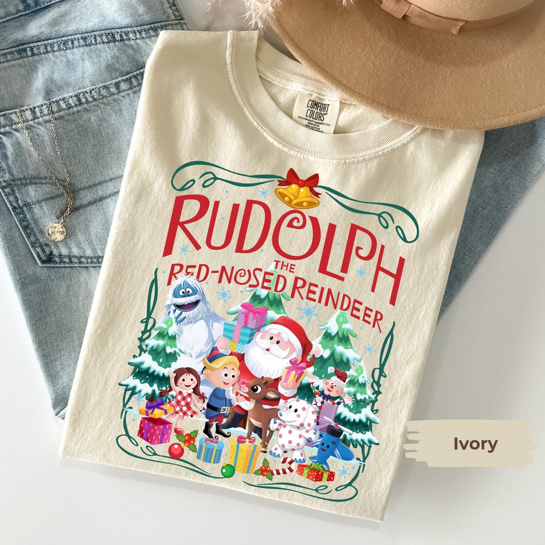 Comfort Colors® Vintage Rudolph Christmas Shirt, Rudolph the Red Nosed ...