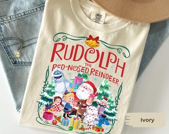 Comfort Colors® Vintage Rudolph Christmas Shirt, Rudolph The Red Nosed Reindeer Shirt, Shine like Rudolph Xmas Shirt, Rudolph Movie Shirt