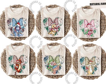 Magliette natalizie con i personaggi Disney di Winnie the Pooh, felpa natalizia di Ih-Oh, Tigro e Pimpi, maglietta per la festa di Natale Disney