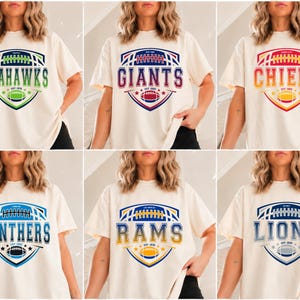 Game Day Football Shirt, Football Fan Tee, Team Color Graphic Tee, Unisex Sports Shirt, Sunday Season Shirt, Football Season Tee