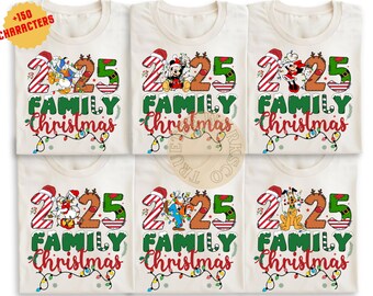 Disney familie kerstshirt, Mickey en vrienden kerstverlichting T-shirt, Disneyland Mickey's Party shirt, Very Merry Xmas vakantietrui