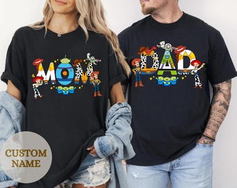 Custom Toy Story Family Matching Birthday Shirts, Toy Story Characters Mama Shirt, Family Toy Story Matching Outfit, Disney Family Trip Tees
