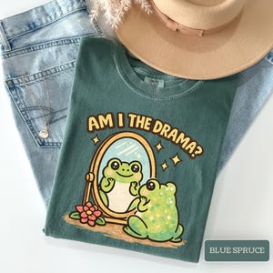 Leo Zodiac Shirt, Am I the Drama Frog Tee, Funny Leo Comfort Colors Shirt, July August Birthday Gift, Astrology Gift for Her