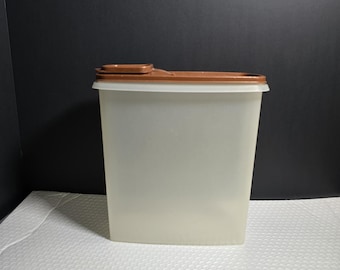 Recipiente grande para cereales Tupperware Vintage 1588-1 con tapa, color marrón Harvest