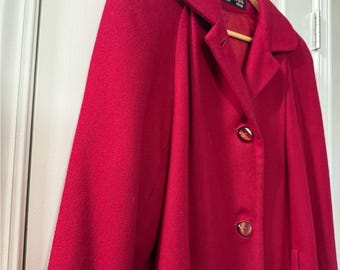 Chaqueta estilo guisante roja de pura lana Alorna vintage