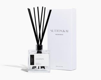 Sandton Reed Diffusor: Rosa Pfeffer, Rose, Patchouli, VOC-Frei