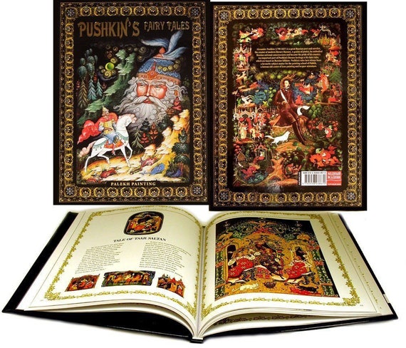 Pushkin Fairy Tales Beautiful Limited Gift Edition Book With Illustrations By Palekh Artists English Textpublished In Russia Ship Fm Us - 
