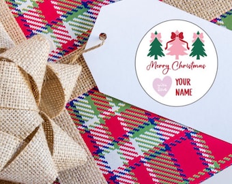 Pegatinas personalizadas para el árbol de Navidad: Pegatinas navideñas para regalos, personalízalas con tu nombre.