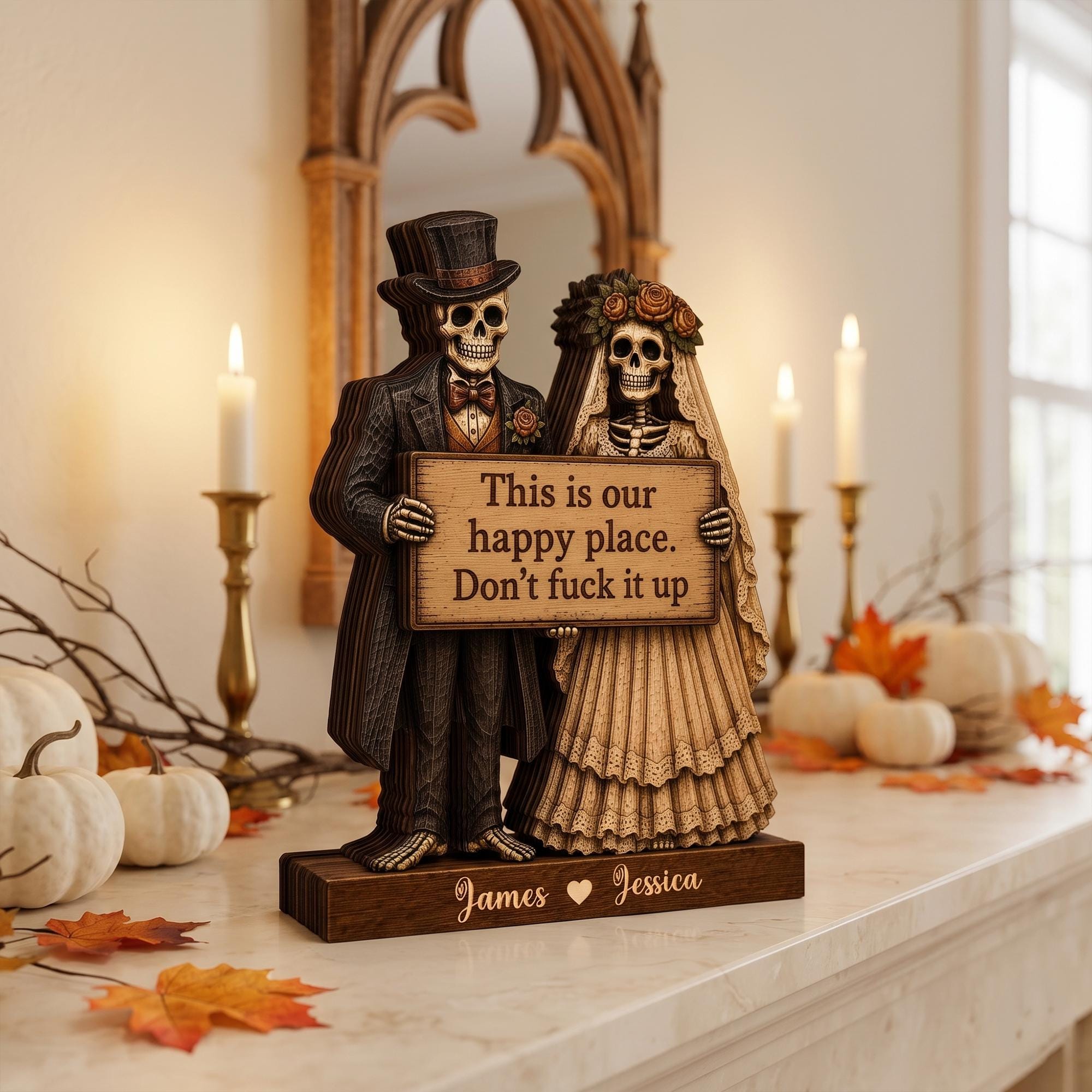 Skeleton Couple Figure - Etsy