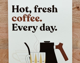 Everyday Objects Coffee Print 16 x 20 Screenprint