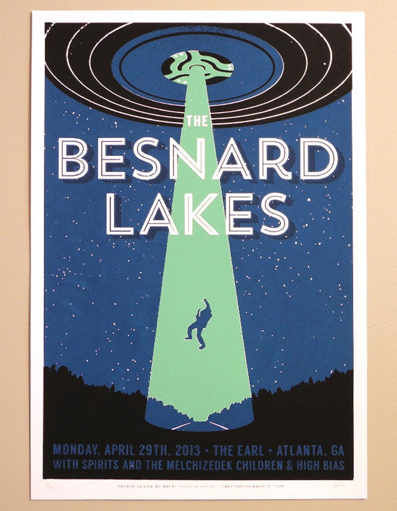 The Besnard Lakes 13 x 19 Screen Printed Gig Poster image 1