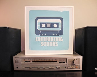 Comforting Sounds 12.5 x 12.5 screenprint (New 2013 Version)