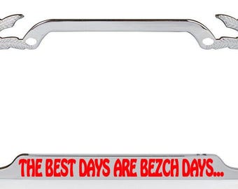 Moldura de placa de carro com palmeira, acessórios de praia para carro