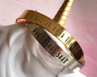 Custom Handstamped Cuff Bracelet