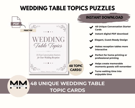 Wedding Table Conversation Prompts