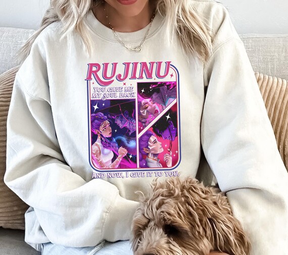 Kpop Huntrix Rujinu Pin Sweatshirt, Jinu Manga Shirt, Anime Demon Hunters Tee, Huntrix Girl Shirt, Saja Boys Kpop Shirt