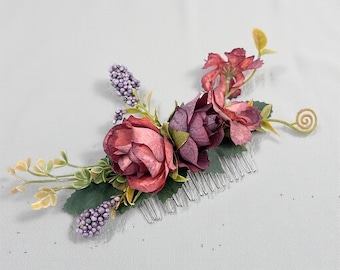 Wedding Flowers Hair Comb – Bridal Floral Hair Pieces