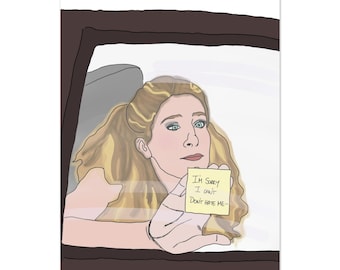 SATC Carrie Post-It Handmade Art