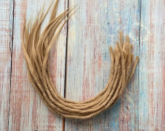 Honey Blonde (#27) Permanent Human Hair Dreadlock Extensions(Loose Top & Loose Ends)