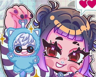 yumeship Chibi: Custom Personalized Anime Couple Art, selfship, furry, anime, cartoon, oc, comfort character