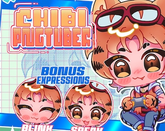 Custom Chibi PNGtuber Avatar Commission: Personalized Streaming Model (Digital)