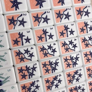 Engraved Mahjong Tile Set, Navy blue, Pre-Order image 6