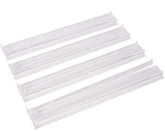 Mahjong Tile Racks With Pushers, Clear, Set of 4