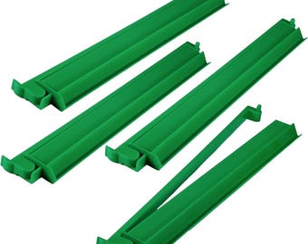 Green Mahjong Tile Racks With Pushers, Set of 4