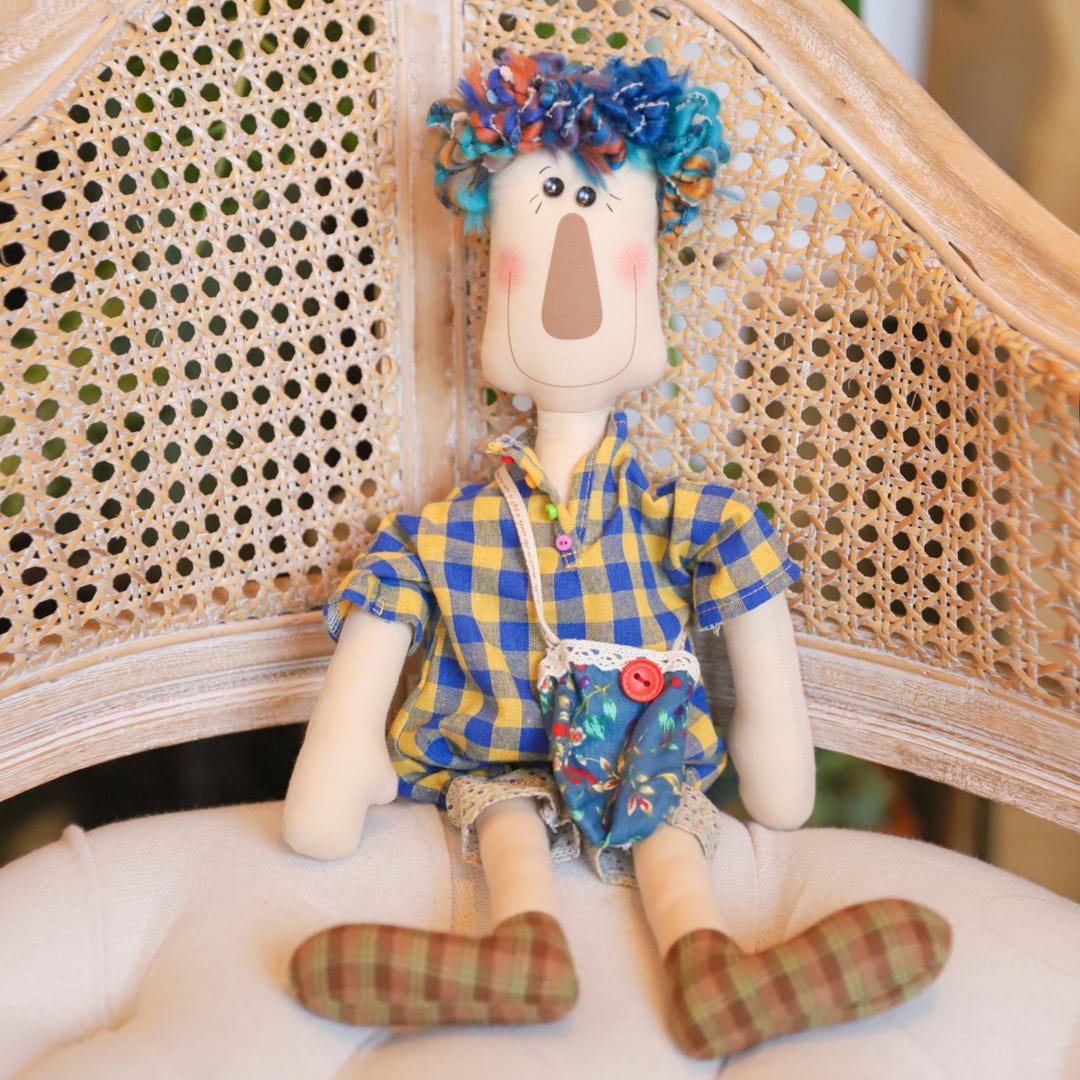Boy Ragdoll Handmade Rag Boy Doll: Whimsical Plush Toy With Removable Clothes ...