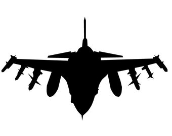 F 16 Silhouette Sticker