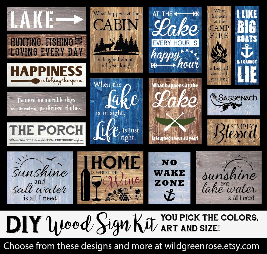 DIY wood sign kit Includes everything to make your own sign Etsy