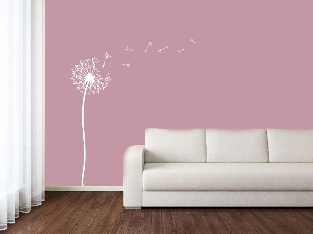 Dandelion Wall Decal 48 Tall Etsy