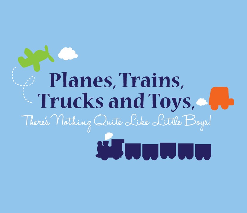 Planes Trains Trucks and Toys vinyl wall decal Etsy