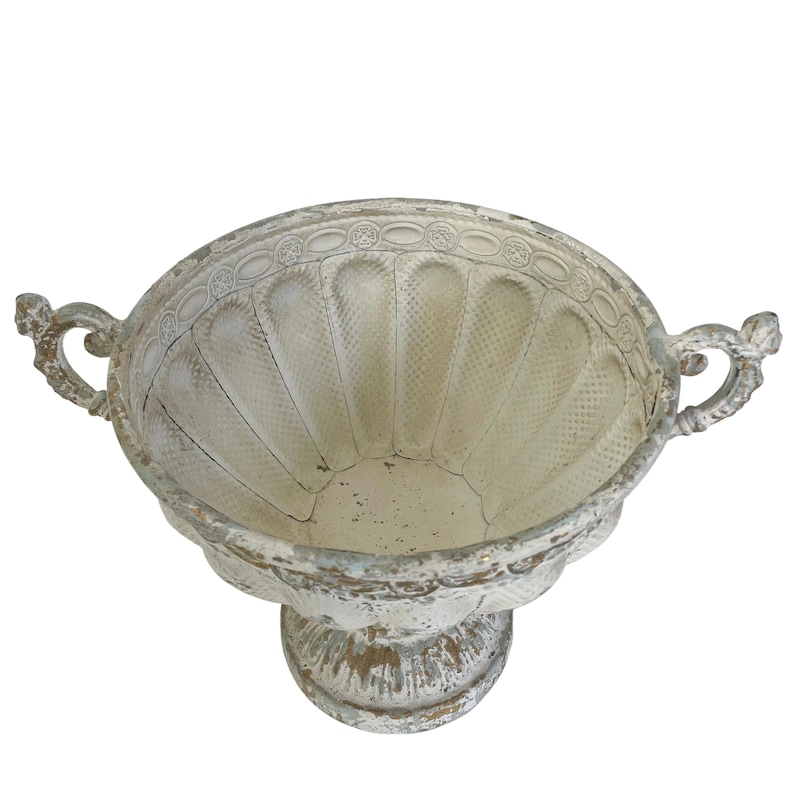 Vintage Urn Planter, French Country Pedestal Vase image 4