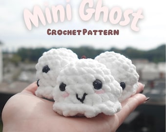 Mini-spookhaakpatroon pdf | Amigurumi-spookknuffel | Patroon voor beginners (digitaal bestand)