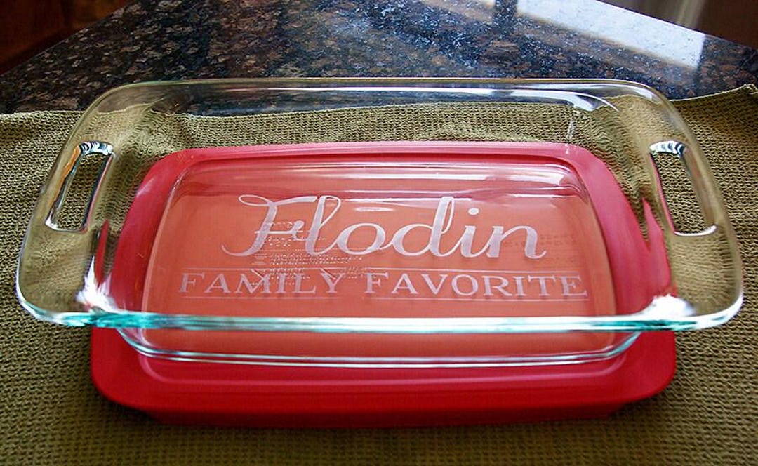 Family Favorite Engraved 9x13 Casserole Dish With Red Lid ...