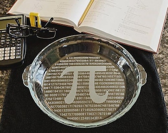 Engraved Pi Pie Plate – Math Teacher Gift, Pi Day Baking Dish