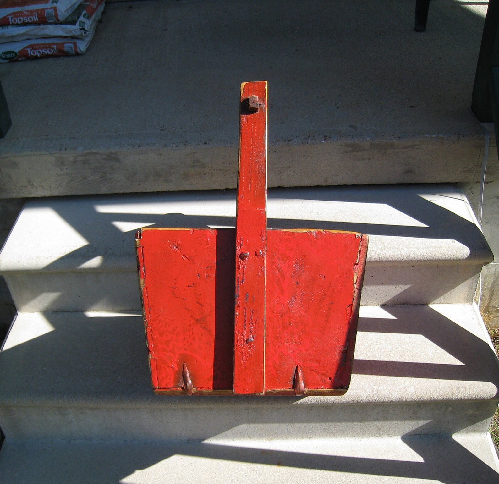 Large Primitive 1800s Wooden Grain Bucket / Yoke Handle/ Etsy